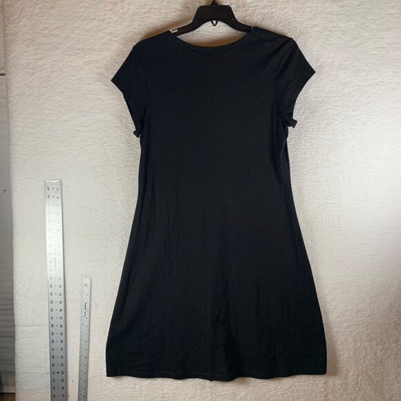 The Territory Ahead Women's Black V-neck Pima Cotton Shift Dress Size‎ L 9186 - Picture 5 of 7